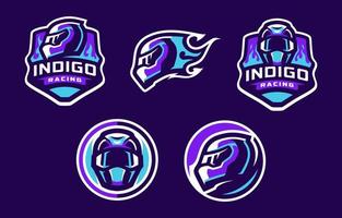 création de logo de sport de course indigo vecteur
