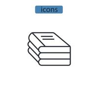 livre icônes symbole vecteur éléments pour infographie web