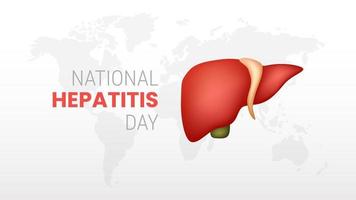 journée mondiale de l'hépatite sur fond blanc vecteur