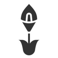 icône de fleur de lys illustration vectorielle solide vecteur