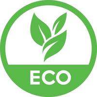 symbole du logo de l'écologie des feuilles vecteur