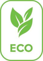 symbole du logo de l'écologie des feuilles vecteur