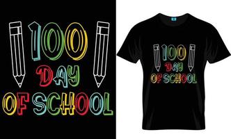 conception de t-shirt 100 jours d'école vecteur
