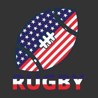 conception de vecteur de rugby créatif et conception et illustration de t-shirt de rugby