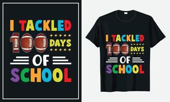 100 jours de vecteur de conception de t-shirt scolaire