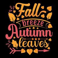 conception de t-shirt de typographie d'automne, j'aime l'automne, épice de citrouille heureuse, élément vectoriel