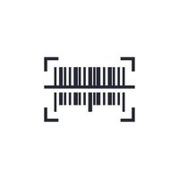 Le signe vectoriel du symbole de code-barres est isolé sur un fond blanc. couleur d'icône de code-barres modifiable.
