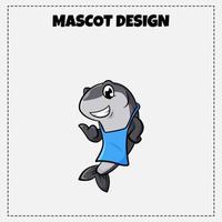 fruits de mer logo vecteur animal mascotte illustration design