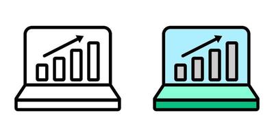 illustration vectorielle graphique d'analyse, barre, icône de graphique vecteur