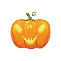 citrouille festive pour halloween sur fond blanc - vecteur