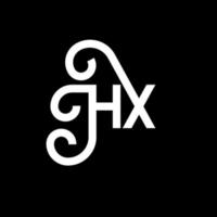 création de logo de lettre hq sur fond noir. hq creative initiales lettre logo concept. conception de lettre hq. conception de lettre hq blanche sur fond noir. hq, hq logo vecteur