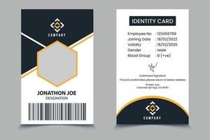 illustration de modèle de carte d'identité de bureau vecteur