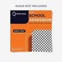 modèle de publication de l'école d'admission vecteur