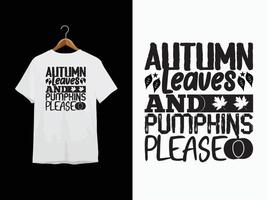 conception de t-shirt d'automne vecteur