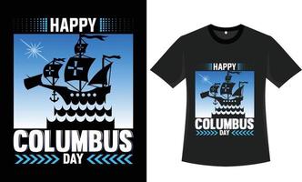 vecteur de conception de t shirt columbus day