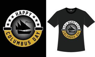 vecteur de conception de t shirt columbus day