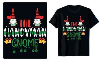 dessins de gnomes joyeux noël pour t-shirt, bannière, cartes, décoration, tasse, etc. vecteur