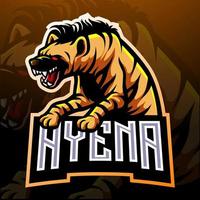 mascotte tête d'hyène. création de logo esport vecteur