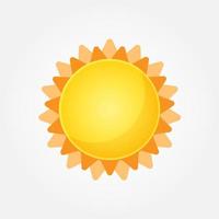 conception d'icône d'été isolée par vecteur de soleil. symbole de soleil jaune vecteur abstrait