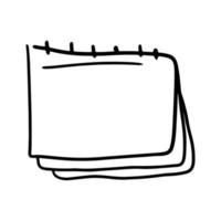 cadre rectangulaire dessiné à la main. doodle dans un style linéaire avec bordure griffonnée. élément dessiné simple sous forme de scratche. illustration de vecteur carré noir isolé sur blanc