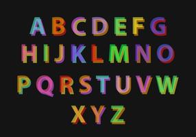 Alphabet coloré aux vecteurs vecteur