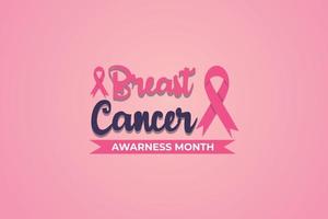 journée internationale contre le mois de sensibilisation au cancer du sein vecteur