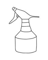 illustration de laque pour cheveux vecteur doodle. vecteur de spray pour cheveux dessinés à la main isolé