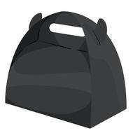 maquette de paquet noir vecteur