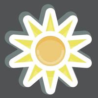 autocollant soleil. lié au symbole de la Thaïlande. conception simple modifiable. simple illustration. icônes vectorielles simples. tourisme de voyage mondial. thaïlandais vecteur