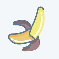 icône banane. lié au symbole de la Thaïlande. style de griffonnage. conception simple modifiable. simple illustration. icônes vectorielles simples. tourisme de voyage mondial. thaïlandais vecteur