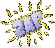 symbole de zap cartoon dessiné à main levée vecteur