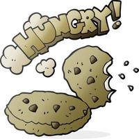 biscuits de dessin animé dessinés à main levée vecteur