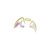 création de logo icône ailes d'ange vecteur