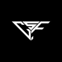 conception créative de logo de lettre csf avec graphique vectoriel, logo csf simple et moderne en forme de triangle. vecteur