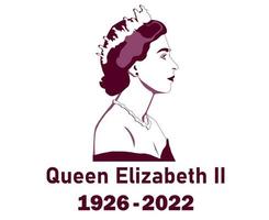 reine elizabeth jeune visage portrait marron 1926 2022 britannique royaume uni national europe pays vecteur illustration conception abstraite