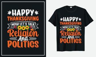 impression de vecteur de conception de t-shirt de thanksgiving