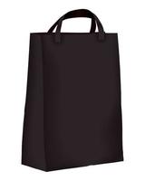 maquette de sac à provisions noir vecteur