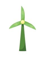 moulin à vent vert vecteur