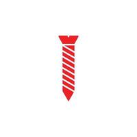 eps10 vecteur rouge icône abstraite à vis unique isolée sur fond blanc. symbole de vis dans un style moderne et plat simple pour la conception de votre site Web, votre logo et votre application mobile