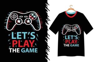 conception de t-shirt de typographie de jeu vecteur