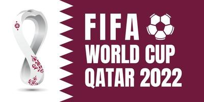 fond de conception de la coupe du monde qatar 2022. Logo coupe du monde 2022. illustration vectorielle vecteur