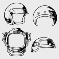 quelques illustrations de casques classiques sympas vecteur