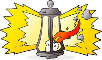 lanterne effrayante de dessin animé dessiné à main levée vecteur