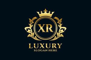 modèle initial de logo de luxe royal de lettre xr dans l'art vectoriel pour des projets de marque luxueux et d'autres illustrations vectorielles.