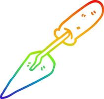 arc en ciel gradient ligne dessin dessin animé truelle vecteur