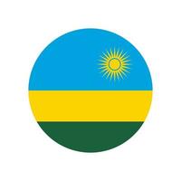 rwanda vecteur drapeau cercle isolé sur fond blanc