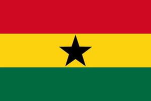 drapeau de vecteur du Ghana. symbole national du pays africain