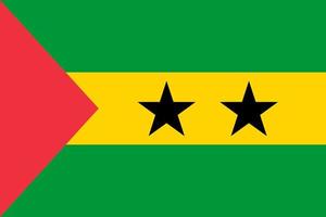 drapeau de vecteur de sao tomé. symbole national du pays africain