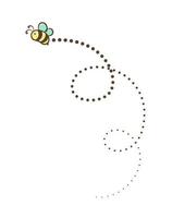 abeille volante vecteur clipart