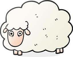 moutons péter cartoon dessiné à main levée vecteur